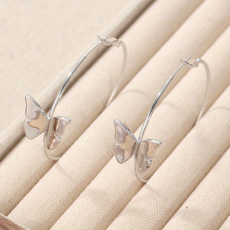 Bohemian Style Butterfly Hoop Earrings Women's Jewelry Gift